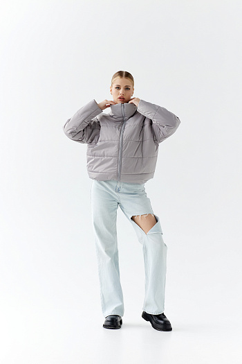 3 Куртка женская демисезонная 26750 (серый опал)