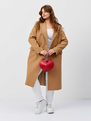 7 Пальто женское демисезонное 25775 (кэмел)