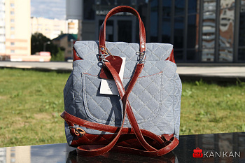 2 Рюкзак S0013М Голуб.+ пулл-ап.