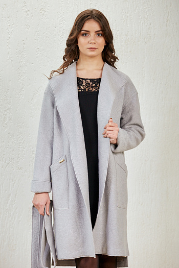 2 Пальто 19110 (серый/тонкая варенка)