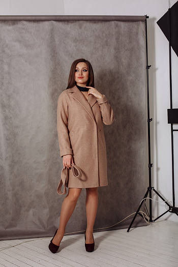 3 Пальто женское демисезонное 20990  (беж/меланж) 