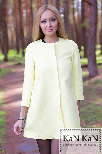 2 Летнее пальто 16-011 (желтый)