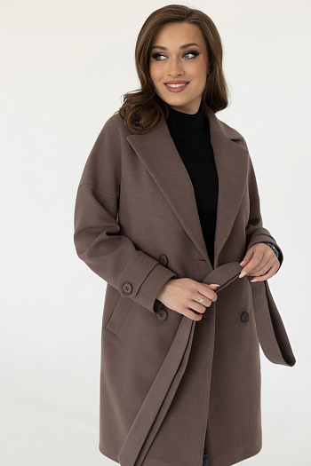6 Пальто женское демисезонное 22970 (кофе) 
