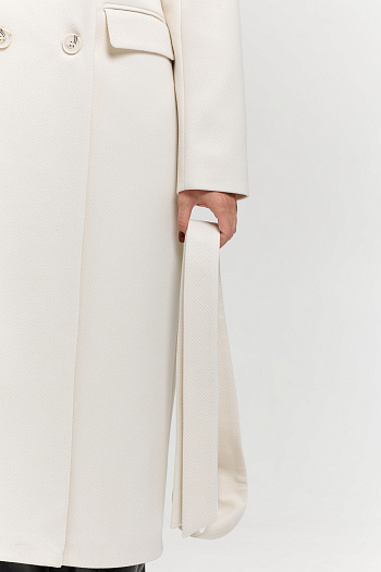 3 Пальто женское демисезонное 26102 (молочный/рубчик)