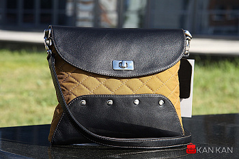 Сумка S0019 Горч.+черн.