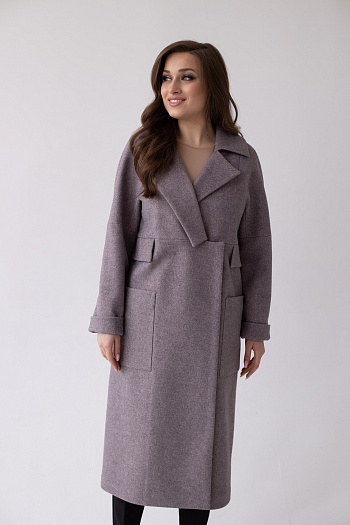 2 Пальто женское демисезонное 24280 (браун)