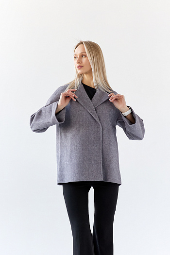 4 Пальто женское демисезонное 24332 (серый)