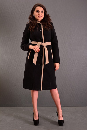 Пальто 14-149К  (черный) 