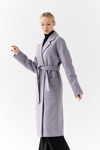 10 Пальто женское демисезонное 25550 (лиловый/диагональ)