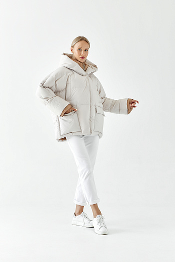 4 Куртка женская зимняя 26005 (бежевый)