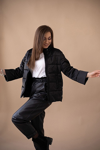 4 Куртка женская демисезонная 23280 (черный 2)