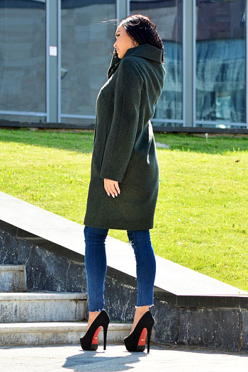 3 Пальто 18950  (изумруд) 