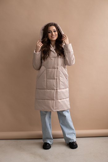 2 Куртка женская демисезонная 23982 (латте)