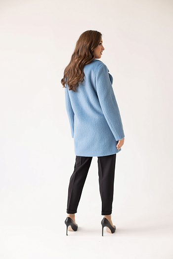 5 Пальто женское демисезонное 23720 (голубой/тедди)