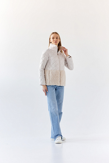 4 Куртка женская демисезонная 24130 (айвори)