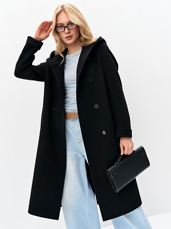 2 Пальто женское демисезонное 27021 (черный )