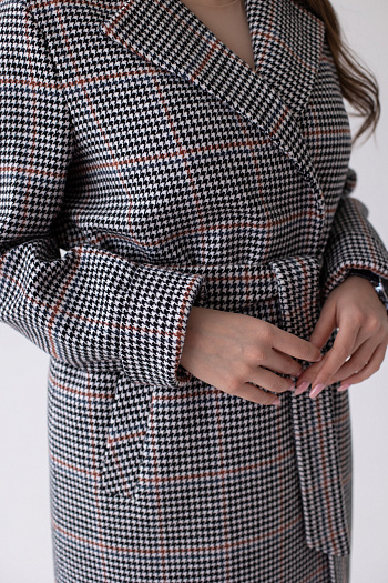 4 Пальто женское демисезонное 24106 (клетка britny)