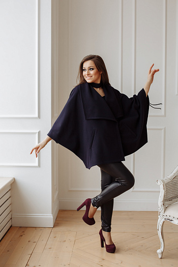 5 Пальто 20805  (синий) 