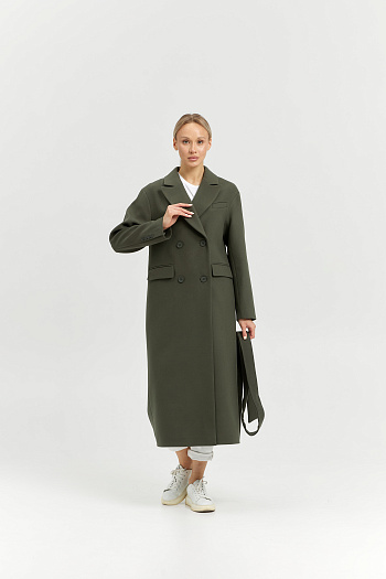 4 Пальто женское демисезонное 26102 (хаки)