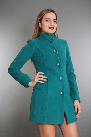 2 Пальто 13-112  (зеленый) 