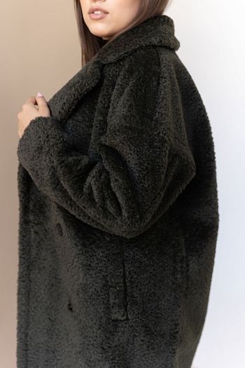 3 Пальто женское демисезонное 23470  (хаки)