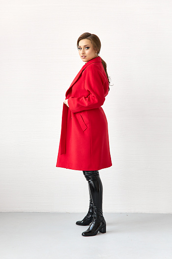 5 Пальто женское демисезонное 23220 (красный)
