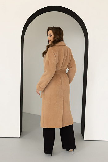 5 Пальто женское демисезонное 24558 (кэмел/тедди))