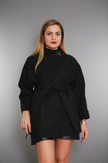 2 Пальто 14146-000  (черный) 