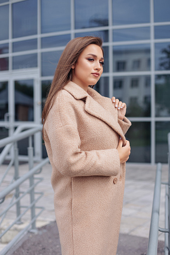 2 Пальто женское демисезонное 21220  (кэмел) 