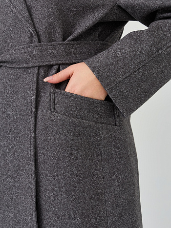 4 Пальто женское демисезонное 25885 (серый точка)