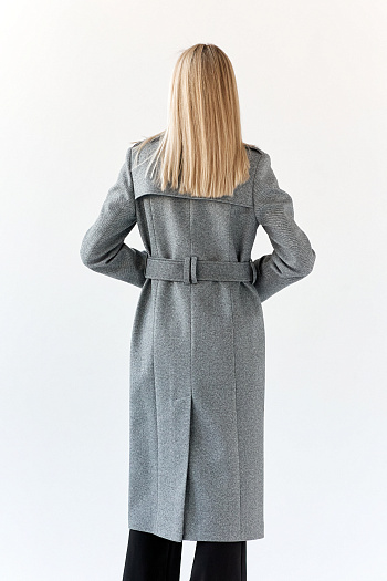 5 Пальто женское демисезонное 25797 (пепельный/ёлочка)