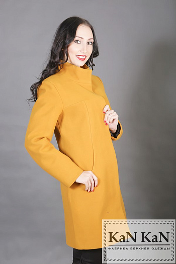 2 Пальто 1505-681  (горчица) 