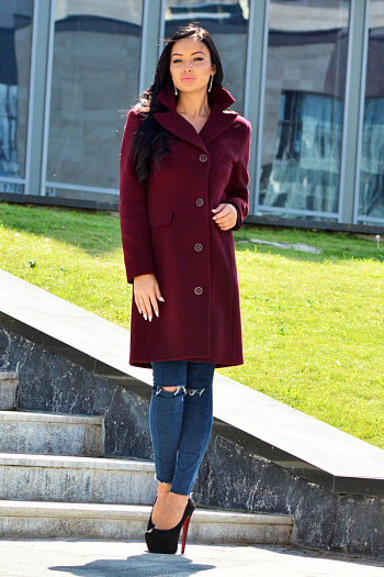 3 Пальто 18880  (бордовый) 
