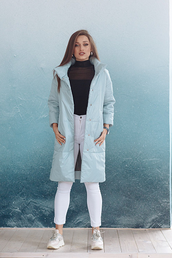 4 Куртка женская демисезонная 21680  (голубой) 