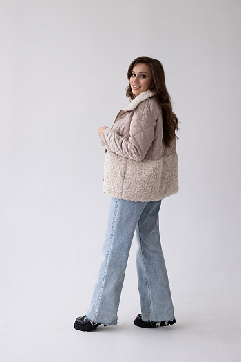 3 Куртка женская демисезонная 24130 (латте)