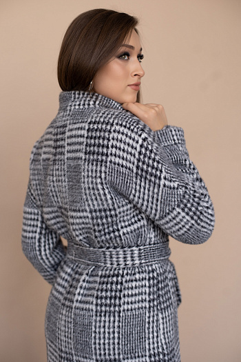 6 Пальто женское демисезонное 22101  (grey) 