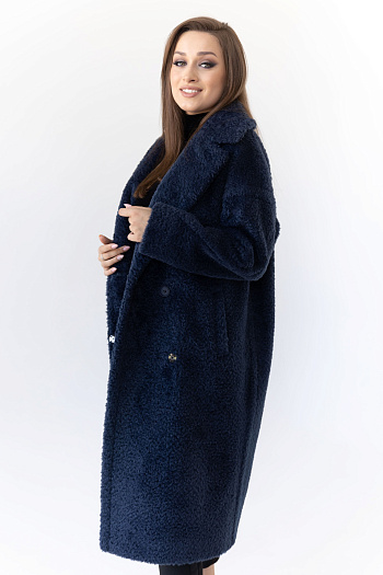 2 Пальто женское демисезонное 23470  (синий)