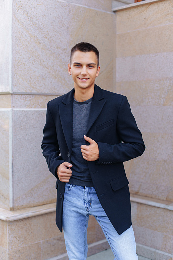 2 Пальто мужское 2102  (черный)