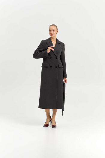 5 Пальто женское демисезонное 26895 (базальт/рубчик)