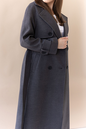 2 Пальто женское демисезонное 22960 (темно-серый)