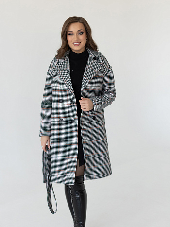 6 Пальто женское демисезонное 23540 (клетка britny)