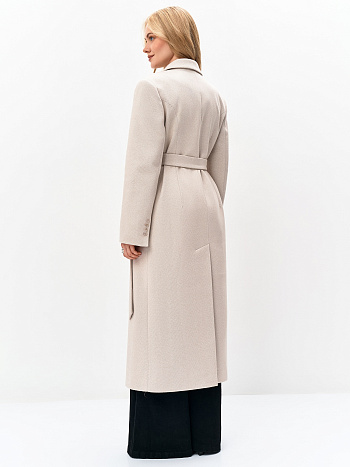 4 Пальто женское демисезонное 26895 (бежевый/ёлочка)