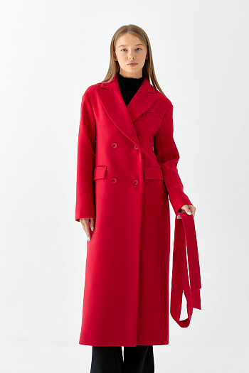 3 Пальто женское демисезонное 26102 (красный)
