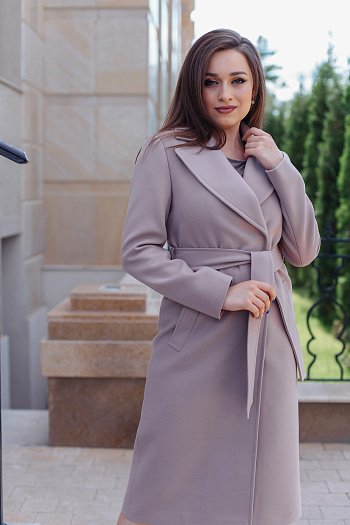 2 Пальто женское демисезонное 21930  (латте) 