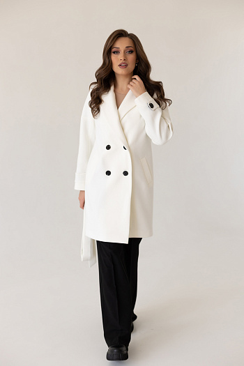 4 Пальто женское демисезонное 22970 (белый)