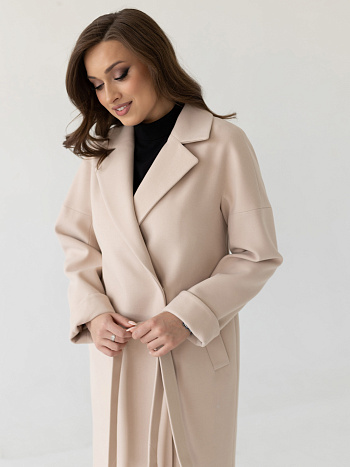 5 Пальто женское демисезонное 20990 (латте новый)