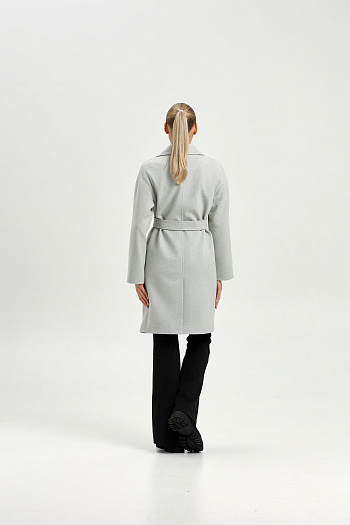 4 Пальто женское демисезонное 25885 (сильвер/ёлочка)