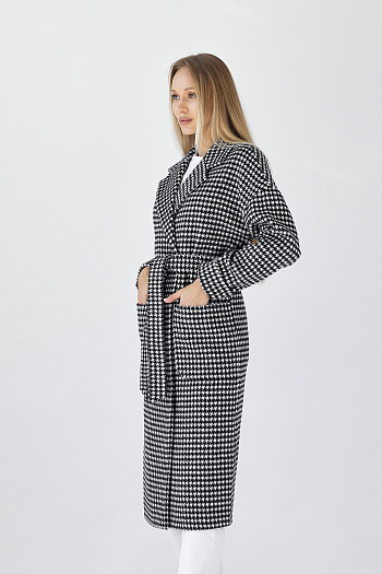 4 Пальто женское демисезонное 25550 (черно-белый)