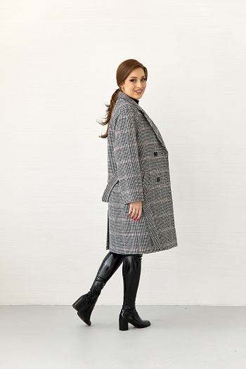 6 Пальто женское демисезонное 23220 (клетка britny)