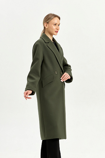 6 Пальто женское демисезонное 24710 (хаки)
